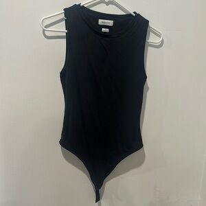 Aritzia contour high neck bodysuit - black